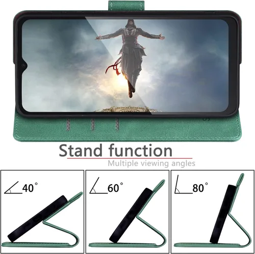 Miniatura 5 de SUANPOT Funda tipo cartera para Samsung Galaxy A13 5G/4G/A04/A04S 4G con bloqueo RFID, tarjetero y tarjetero de piel sintética, funda protectora