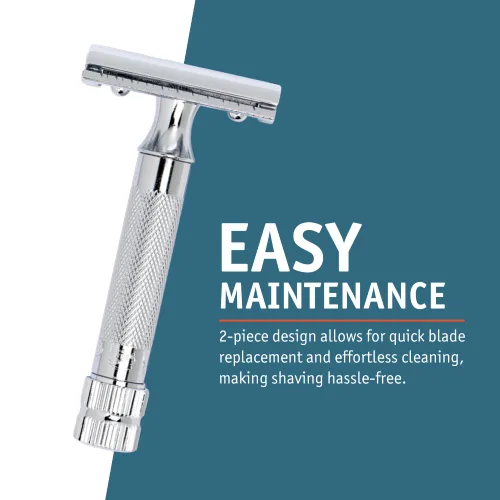 Miniatura 9 de MERKUR MERKUR Short Handle Safety Razor with 10 blades Cromo