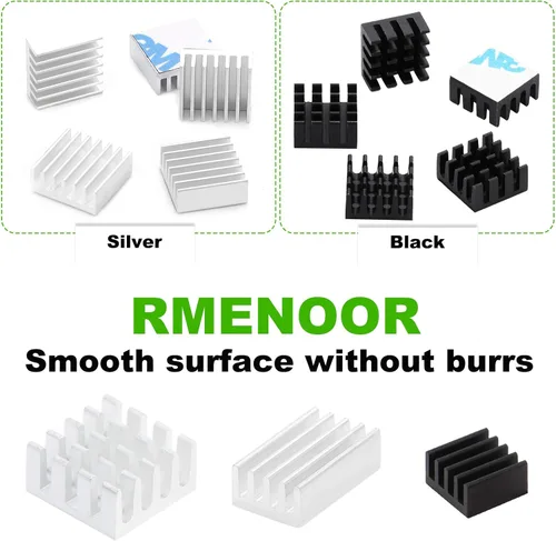 Miniatura 4 de 78 unidades de disipador de calor Raspberry Pi 4b, disipador de calor de aluminio Raspberry Pi con cinta adhesiva conductora térmica para Raspberry