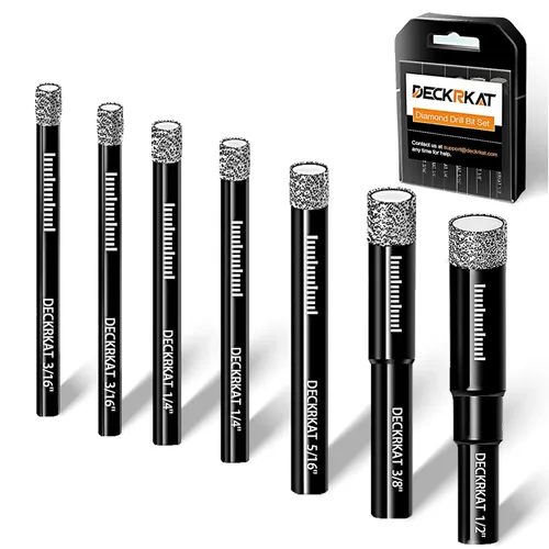 Miniatura 14 de 3 paquetes de brocas de diamante seco de 5/8" 14mm con soldadura al vacío, sierras de agujero de diamante para azulejos de granito, cerámica
