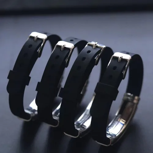 Miniatura 5 de TGLS Pulsera de identificación de alerta médica roja para mujeres y hombres de emergencia de primeros auxilios de alerta sanitaria grabada con láser