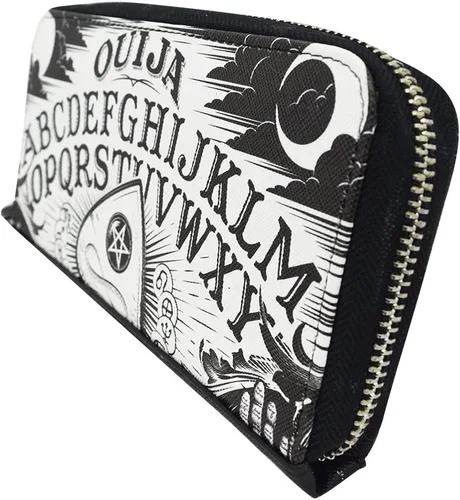 Miniatura 3 de Licor Brand Black Magic Ouija Board y Planchette Zip Around Cartera de embrague, Negro -, Cartera con cremallera