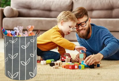 Miniatura 3 de Cestas de Almacenamiento Grandes, Cestas de Lavandería Impermeables, Cesta de Lona Plegable para Contenedor de Almacenamiento para Habitación