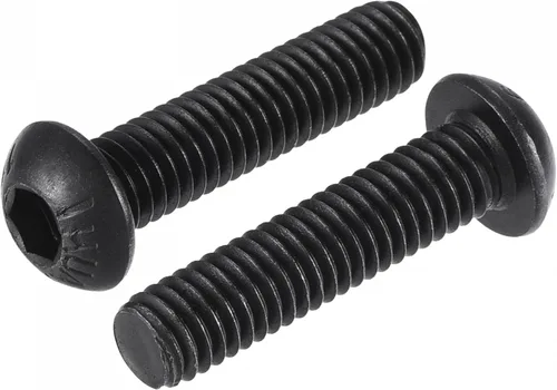 Miniatura 10 de uxcell Tornillos de cabeza de botón hexagonal M6x8mm Tornillos de acero de aleación 25pcs