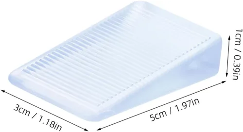 Miniatura 7 de STOBOK Cuñas de plástico para mesa, cuña de inodoro transparente, niveladoras de muebles, bloques ajustables, para bañera de hidromasaje