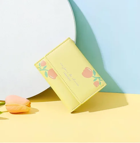 Miniatura 7 de Belsmi Billeteras pequeñas y delgadas de cuero para mujer, Estilo A - Amarillo, Lindo