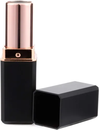 Miniatura 6 de Allwon 10 tubos de lápiz labial vacíos negros DIY contenedor de bálsamo labial (tubo cuadrado), Negro -, Tubo cuadrado