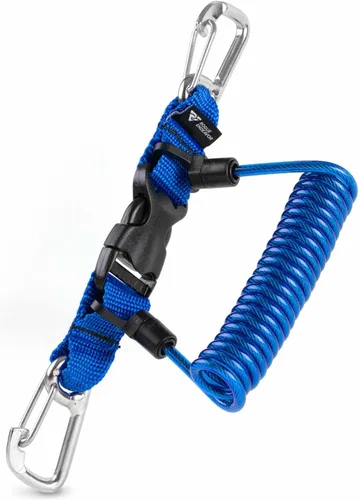 Rogue Endeavor® Bobina rápida para buceo y pesca, clips de acero inoxidable de 3.25 pulgadas, hebilla de liberación rápida, cordón de núcleo de