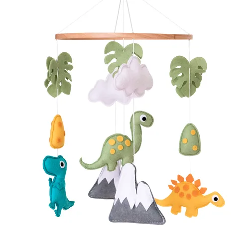 Móvil para cuna de bebé de dinosaurio, móvil de dinosaurio para bebé, decoración de guardería neutra para Pack N Play, para bebé niño y niña
