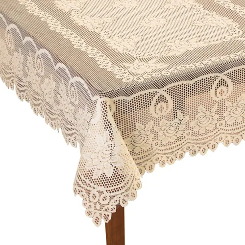 Miniatura 9 de WUBODTI Manteles Rectangulares de Encaje Blanco Navideños con Patrón de Ángel Bordado Floral Ropa de Mesa para Baby Showers Fiestas de Boda Patrón 2