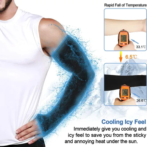 Miniatura 13 de beister 3/6 pares de mangas de brazo de enfriamiento UV protección solar unisex para deportes, ciclismo, golf, correr