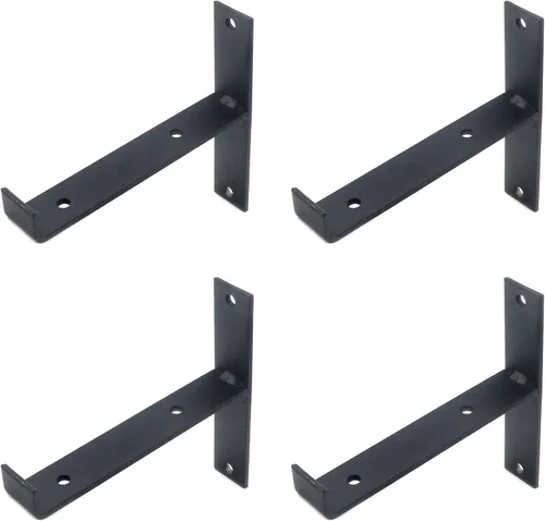 Coshar 4 soportes de estante de 6 pulgadas para estante de hierro, soportes flotantes para estantes montados en la pared para cocina, baño,