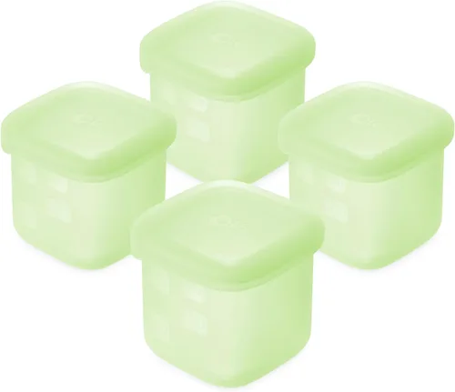 Miniatura 9 de Olababy Contenedores de Almacenamiento de Silicona Clear Sense 4 piezas para Alimentos de Bebé, Snacks, Fórmula, Puré, Salsa y Más Sin Plástico