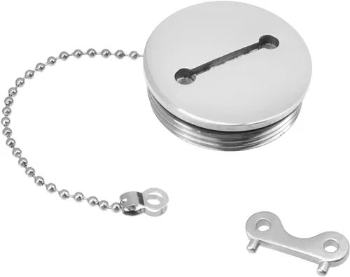 Miniatura 10 de Tapa de tanque de combustible para barco, cubierta de combustible marino con cadena y llave, tapa de repuesto para llenado de cubierta de acero
