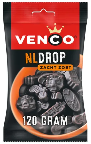 Miniatura 2 de Venco NL Drop Regaliz Negro Holandés Suave Dulce 4.23 oz 4.23 oz