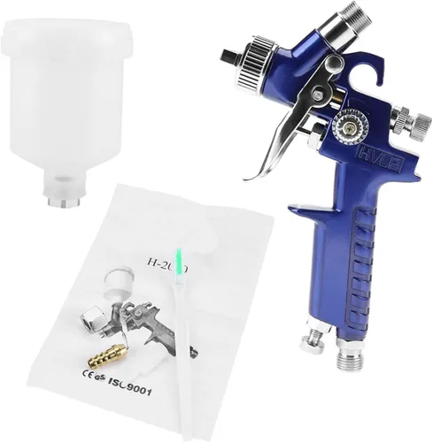 Miniatura 6 de pistola para pintar, Mini spray neumático profesional 0.8/0.039 in boquilla para reparación de pintura de automóviles (H-2000A 0.039 in)