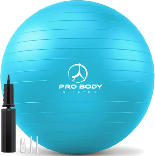 Miniatura 13 de ProBody Pilates Pelota de Ejercicio - Bola de Balance de Varios Tamaños de Grado de Gimnasio para Fitness, Yoga, Entrenamiento, Embarazo y Terapia