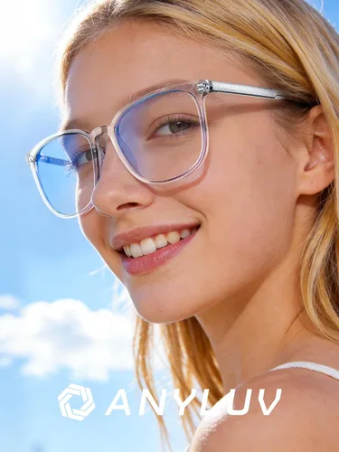 Miniatura 2 de ANYLUV Gafas de luz azul para mujeres y hombres, lentes de bloqueo de luz azul para mujer, anteojos de computadora antifatiga ocular Transparente