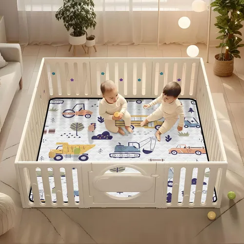 Miniatura 5 de Construction Vehicles Soft Thick Baby Playmat for Indoor Outdoor Cozy Breathable Playroom Activity Mat for Baby Kids Toddlers Infants, 50'' x 50