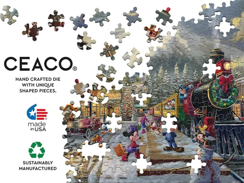 Miniatura 5 de Ceaco - Thomas Kinkade - Disney - Holiday - Candy Cane Express - Rompecabezas de 1000 piezas