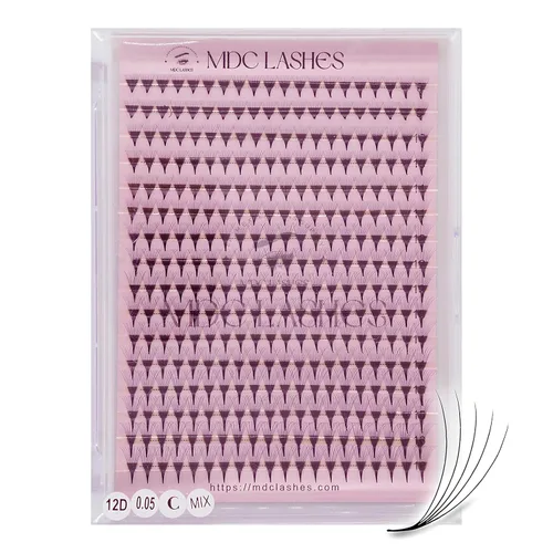Miniatura 14 de 500 Abanicos de Pestañas Postizas 5D-20D, Grosor de 0.03-0.05-0.07, Rizos C/CC/D, 8-18mm Extensiones de Pestañas con Volumen, Pestañas Postizas