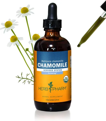 Miniatura 10 de Herb Pharm Extracto líquido de manzanilla: USDA Orgánico Apoyo calmante del sistema nervioso, suplemento de manzanilla de apoyo al estrés