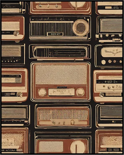 Posterizer 1 pcs - vintage retro radios design 1 - Vintage Art - Retro Art - Decor for Home & Office-08x10 unframed wall art