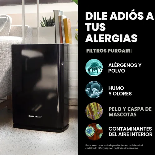 Miniatura 4 de PuroAir Purificador de aire HEPA 400 para habitaciones grandes del hogar, cubre 2,000 pies cuadrados, filtra hasta el 99.9% de los contaminantes