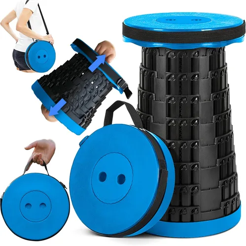 Miniatura 3 de Taburete plegable máximo de 620 libras y bolsa de transporte acolchada 3 en 1, taburete telescópico portátil para adultos, asiento plegable