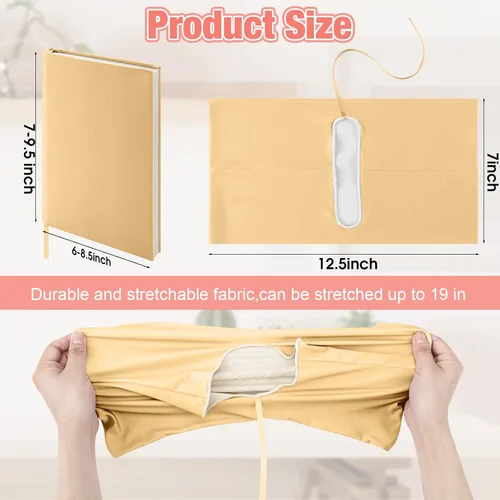 Miniatura 2 de PerKoop 12 fundas gigantes para libros, de tela elástica, protector de libros escolares, reutilizable, lavable, protector para la mayoría de libros