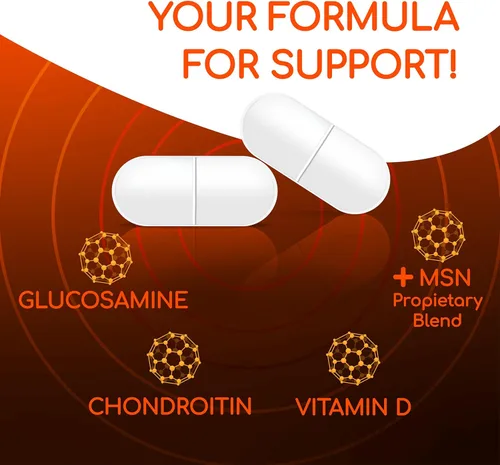Miniatura 4 de X Ray Dol Suplemento de Apoyo Articular de Triple Acción con Glucosamina 1500mg, Condroitina 800mg, MSM 750mg y 5X Vitamina D para Articulaciones