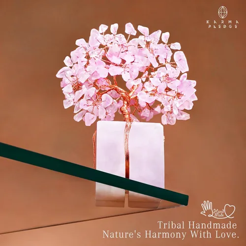 Miniatura 6 de Árboles de cristal de cuarzo rosa para decoración del hogar, decoración de escritorio de oficina, cristales curativos de chakras y piedra para Base