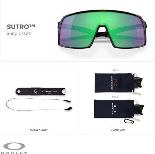 Miniatura 2 de Oakley Sutro OO9406 / OO9462 - Lentes de sol para hombre, kit de correa de accesorios, bolsa de microfibra