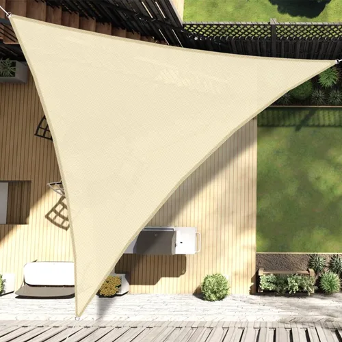 Miniatura 7 de Coarbor Toldo tipo vela de 2 x 2 x 2 pies, para exteriores, resistente, triangular, tela para patio, jardín, terraza, pérgola (beige)