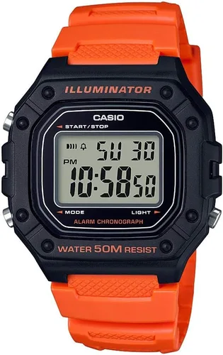 Miniatura 8 de Casio W218H Series Men’s Digital Watch 50M WR 1/100 Second Stopwatch 100 SEC Chronograph LED Backlight Countdown Timer Daily Alarm
