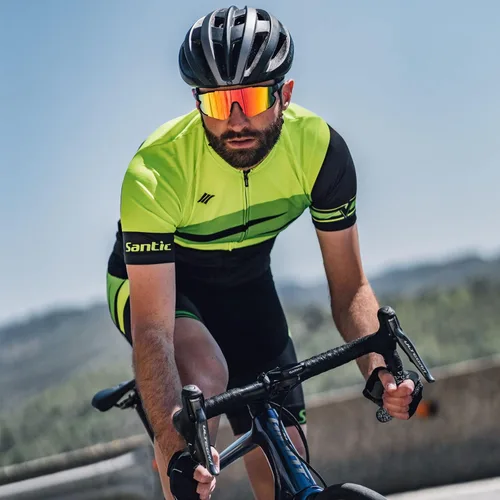 Miniatura 7 de Santic Men's Cycling Jersey Set Bib Shorts 4D Padded Short Sleeve Outfits Set Quick-dry