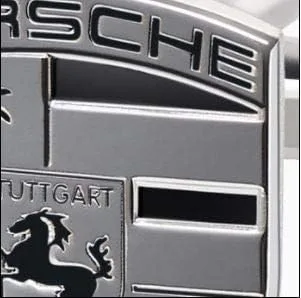 Miniatura 2 de Gemelos Porsche Crest - Logotipo grabado monocromático