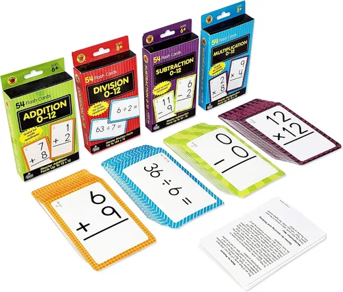 Miniatura 9 de Carson Dellosa Education Tarjetas flash de división, fracciones y multiplicación, 3 juegos de tarjetas didácticas, juegos de matemáticas para niños