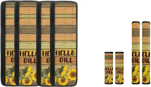 Miniatura 34 de DISNIMO Fundas para manija de puerta de refrigerador con calabaza otoñal, 8 piezas Kithchen para nevera, microondas, horno, lavavajillas, protector