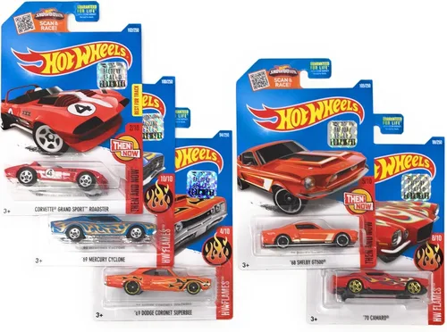 Miniatura 4 de Hot Wheels Muscle Car Madness - Juego de 5 unidades de fundición aleatoria con varios corbetas, Mustangs, Camaros, Chargers, GTO, Firebirds, Shelby