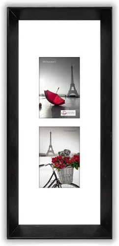 Miniatura 23 de UNIWARE Portarretratos de madera MDF con acabado suave envolvente, para regalo/memoria familiar, montaje en pared (11 x 14 pulgadas, negro, 1 unidad)