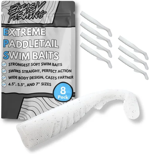 Miniatura 9 de Señuelos de Natación de Cola de Paleta Extremos - Señuelos de Natación de Plástico Suave, Señuelos de Natación de Cola de Paleta Premium para Pesca