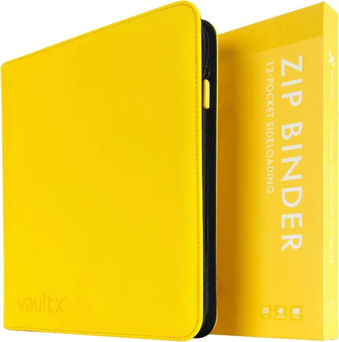 Vault X Carpeta de 12 bolsillos con cremallera para tarjetas coleccionables – 480 tarjetas, material de álbum Exo-Tec premium, 20 páginas de carga