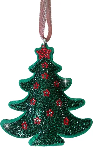 Popfizzy Adornos brillantes para árbol de Navidad 2023, decoración de Navidad para árbol, adornos de árbol de Navidad con diamantes de imitación,