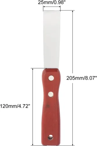 Miniatura 2 de uxcell Raspador de masilla 1" acero inoxidable masilla cuchillos mango de madera para yeso masilla masilla