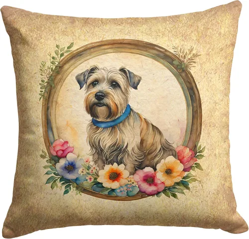 Miniatura 33 de Caroline's Treasures DAC2072PW1414 Affenpinscher and Flowers - Almohada decorativa de tela, lavable a máquina, para interiores y exteriores