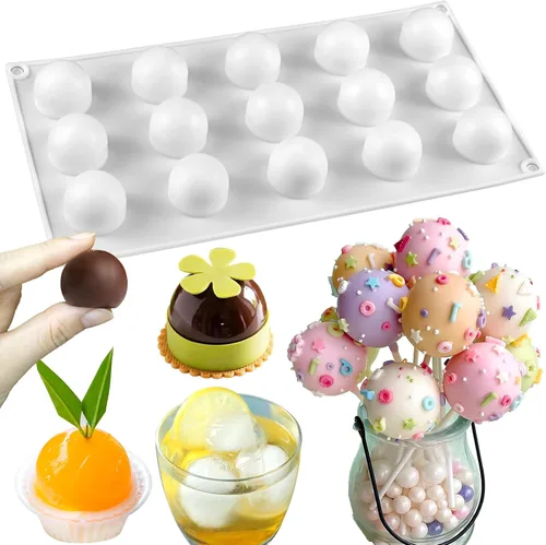 Miniatura 11 de Moldes de chocolate pequeños, moldes de silicona de 35 cavidades para dulces, molde de chocolate para decoración de pasteles, bandeja de cubitos