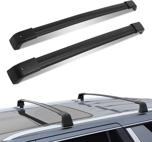 DNA MOTORING PT-ZTL-8026 - Par de barras transversales de aluminio para techo de automóvil, compatibles con Nissan X-Trail 08-16, color negro