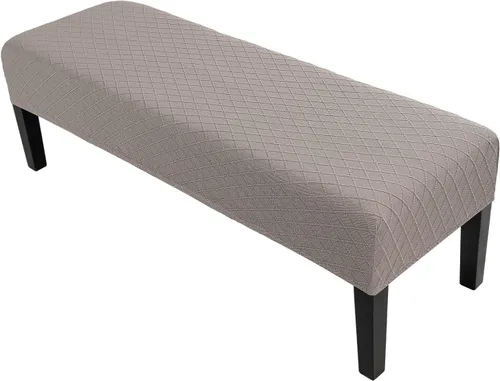 Miniatura 14 de SearchI Funda de banco de comedor, fundas de asiento de banco largas elásticas lavables, funda rectangular para banco de mesa de comedor, para Beige