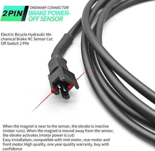 Miniatura 4 de E-Bike MS-BK-2R Sensor de corte de freno SM/Conector impermeable Bicicleta eléctrica Corte de bicicleta eléctrica Sensor de freno hidráulico